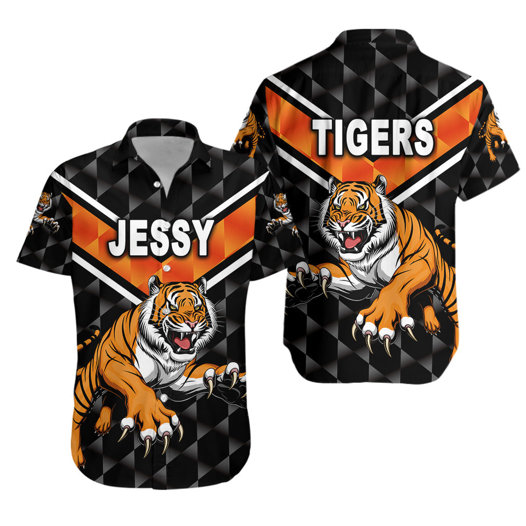 Jessy - Wests Tigers Hawaiian Shirt Original Style - Black LT8 - Vibe Hoodie