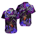 custom-personalised-australian-astrology-hawaiian-shirt-scorpio-redback-spider-zodiac-aboriginal-vibes-purple