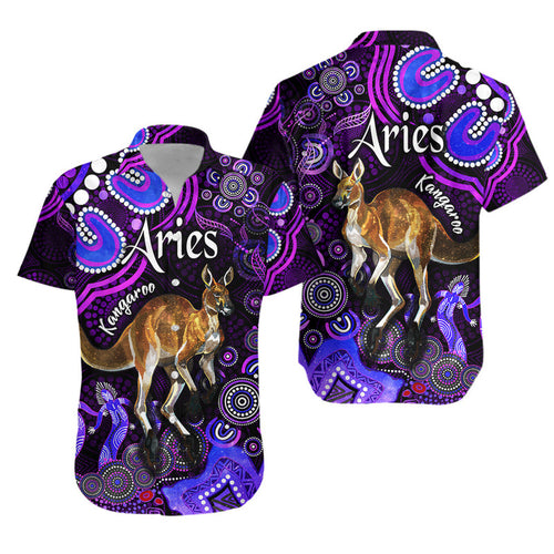 australian-astrology-hawaiian-shirt-aries-kangaroo-zodiac-aboriginal-vibes-purple