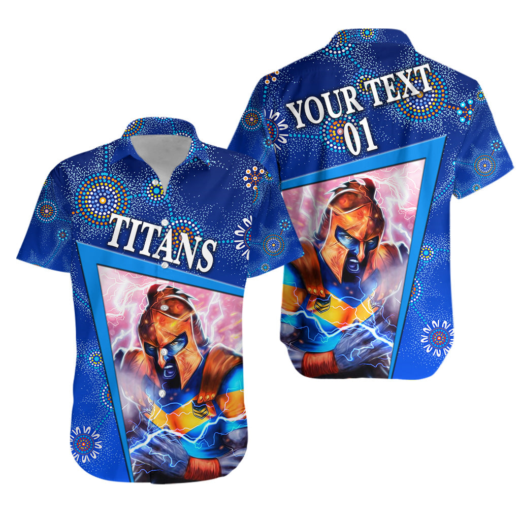(Custom Personalised) Gold Coast Titans Hawaiian Shirt 2021 Indigenous Limited Edition, Custom Text And Number LT8 - Vibe Hoodie