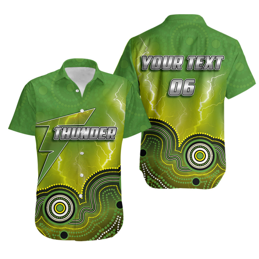 Custom Personalised And Number)Sydney Thunder Hawaiian Shirt Cricket Aboriginal Style