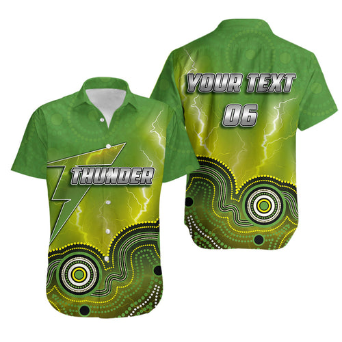 Custom Personalised And Number)Sydney Thunder Hawaiian Shirt Cricket Aboriginal Style