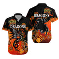 St. George Illawarra Dragons Hawaiian Shirt 2021 Simple Indigenous - Red LT8 - Vibe Hoodie