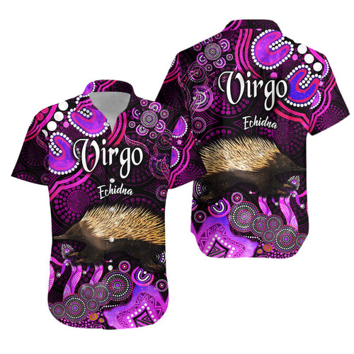 australian-astrology-hawaiian-shirt-virgo-echidna-zodiac-aboriginal-vibes-pink