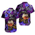 custom-personalised-australian-astrology-hawaiian-shirt-leo-dragon-lizard-zodiac-aboriginal-vibes-purple