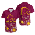 Brisbane Broncos Hawaiian Shirt Aboriginal Symbol LT6 - Vibe Hoodie