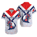 Sydney Hawaiian Shirt Roosters 2021 Indigenous Vibes - White LT8 - Vibe HoodieTI TREE Roosters Hawaiian Shirt 2021 Indigenous Vibes - White