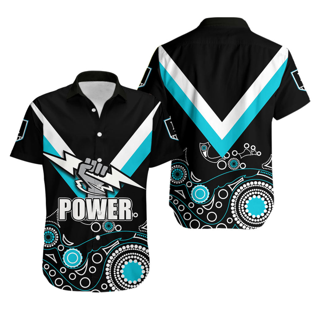 Port Adelaide Hawaiian Shirt Power Aboriginal Simple LT6 - Vibe Hoodie