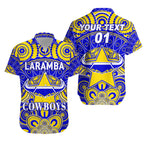 (Custom Personalised) Laramba Cowboys Football Club Hawaiian Shirt Indigenous Style, Custom Text And Number