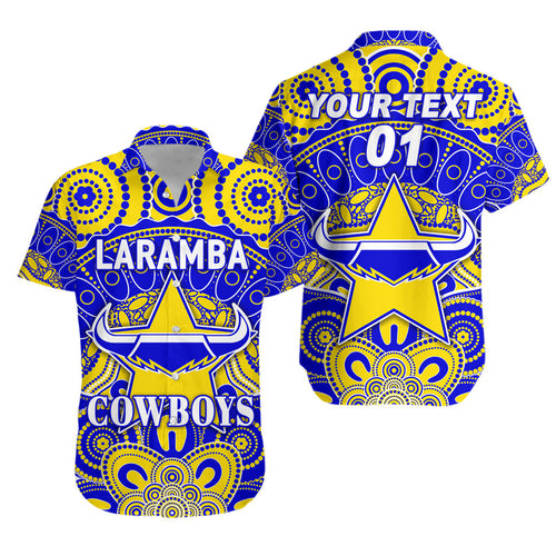 (Custom Personalised) Laramba Cowboys Football Club Hawaiian Shirt Indigenous Style, Custom Text And Number