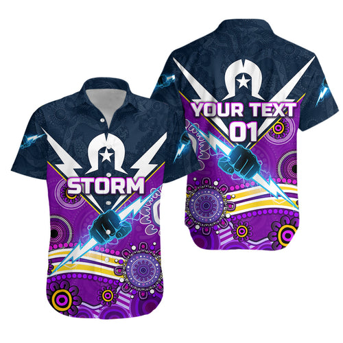 (Custom Personalised) Melbourne Storm Hawaiian Shirt 2021 Naidoc Indigenous, Custom Text And Number LT8 - Vibe Hoodie
