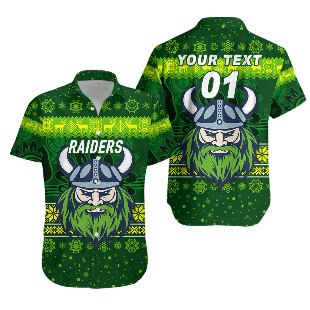 custom-personalised-canberra-raiders-hawaiian-shirt-christmas-simple-style-dark-green