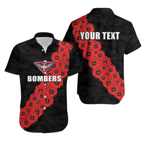 custom-personalised-afl-bombers-hawaiian-shirt-anzac-day-poppy-flowers-jersey