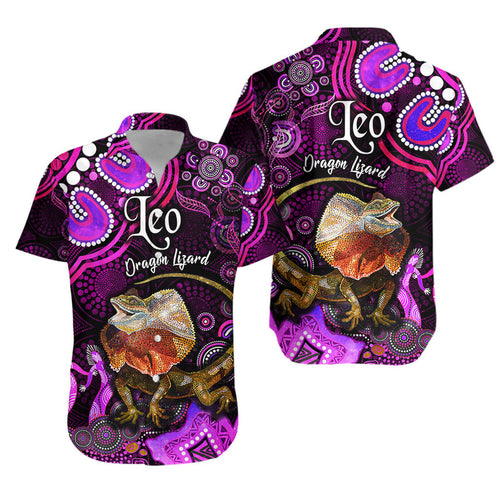 australian-astrology-hawaiian-shirt-leo-dragon-lizard-zodiac-aboriginal-vibes-pink