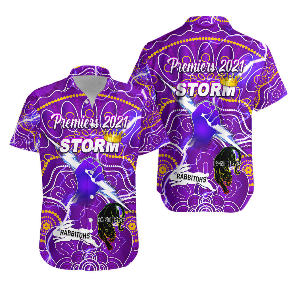 Melbourne Storm Hawaiian Shirt 2021 Indigenous Premiers - The King