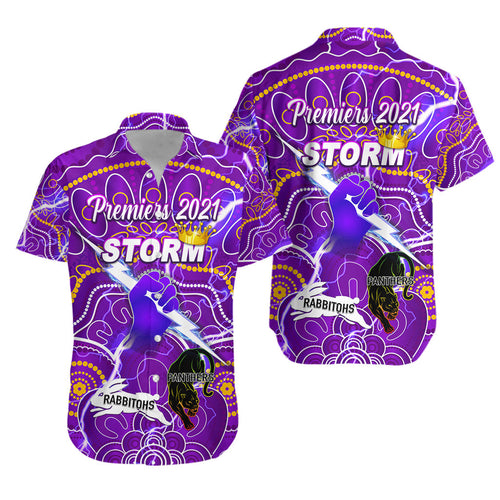 Melbourne Storm Hawaiian Shirt 2021 Indigenous Premiers - The King
