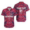 (Custom Personalised) Melbourne Demons Indigenous Hawaiian Shirt Football 2021 Version, Custom Text And Number LT8 - Vibe Hoodie