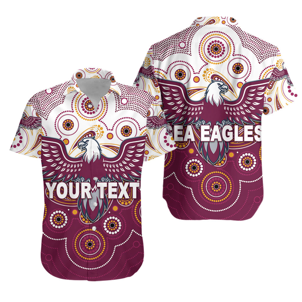 (Custom Personalised) Manly Warringah Sea Eagles Hawaiian Shirt 2021 Indigenous Vibes LT8 - Vibe Hoodie