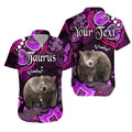 custom-personalised-australian-astrology-hawaiian-shirt-taurus-wombat-zodiac-aboriginal-vibes-pink