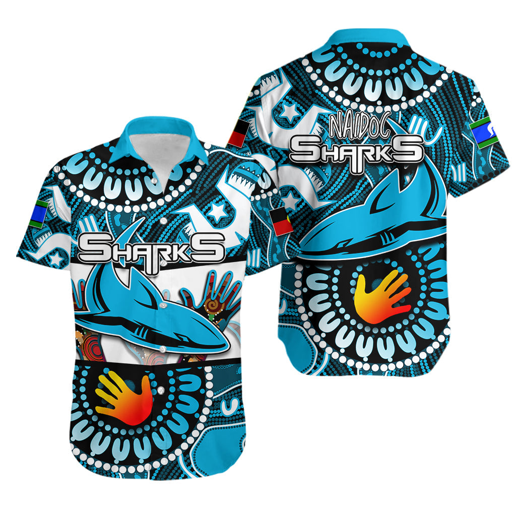 NAIDOC Sharks Hawaiian Shirt Naidoc Patterns LT6 - Vibe Hoodie