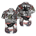 (Custom Personalised) St. George Illawarra Dragons Hawaiian Shirt 2021 Indigenous - White, Custom Text And Number LT8 - Vibe Hoodie