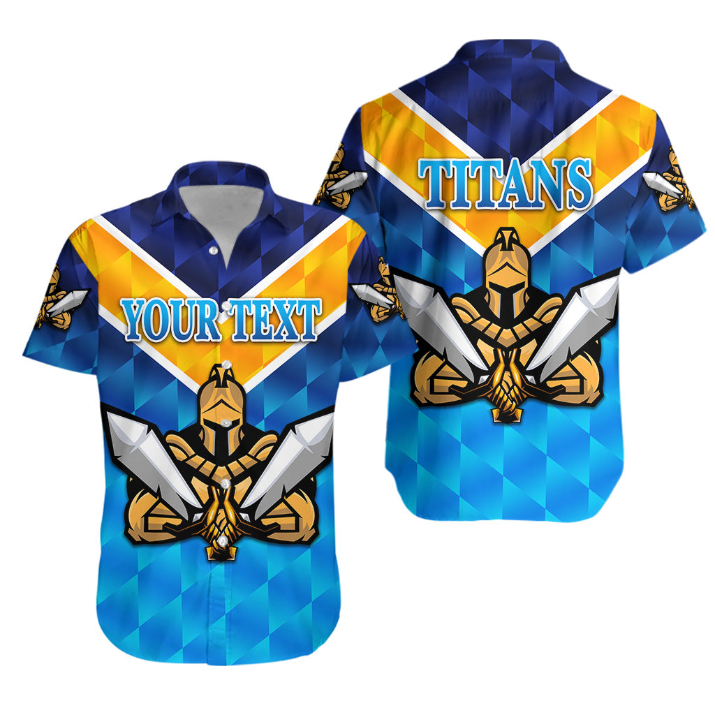 (Custom Personalised) Gold Coast Titans Hawaiian Shirt 2021 Gladiator Original Style LT8 - Vibe Hoodie