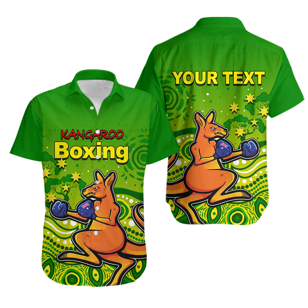 (Custom Personalised) Kangaroo Boxing Hawaiian Shirt Aboriginal 