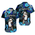 australian-astrology-hawaiian-shirt-sagittarius-kookaburra-zodiac-aboriginal-vibes-blue