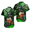 custom-personalised-australian-astrology-hawaiian-shirt-leo-dragon-lizard-zodiac-aboriginal-vibes-green