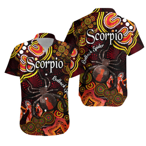 australian-astrology-hawaiian-shirt-scorpio-redback-spider-zodiac-aboriginal-vibes-red