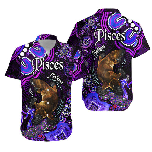 australian-astrology-hawaiian-shirt-pisces-platypus-zodiac-aboriginal-vibes-purple