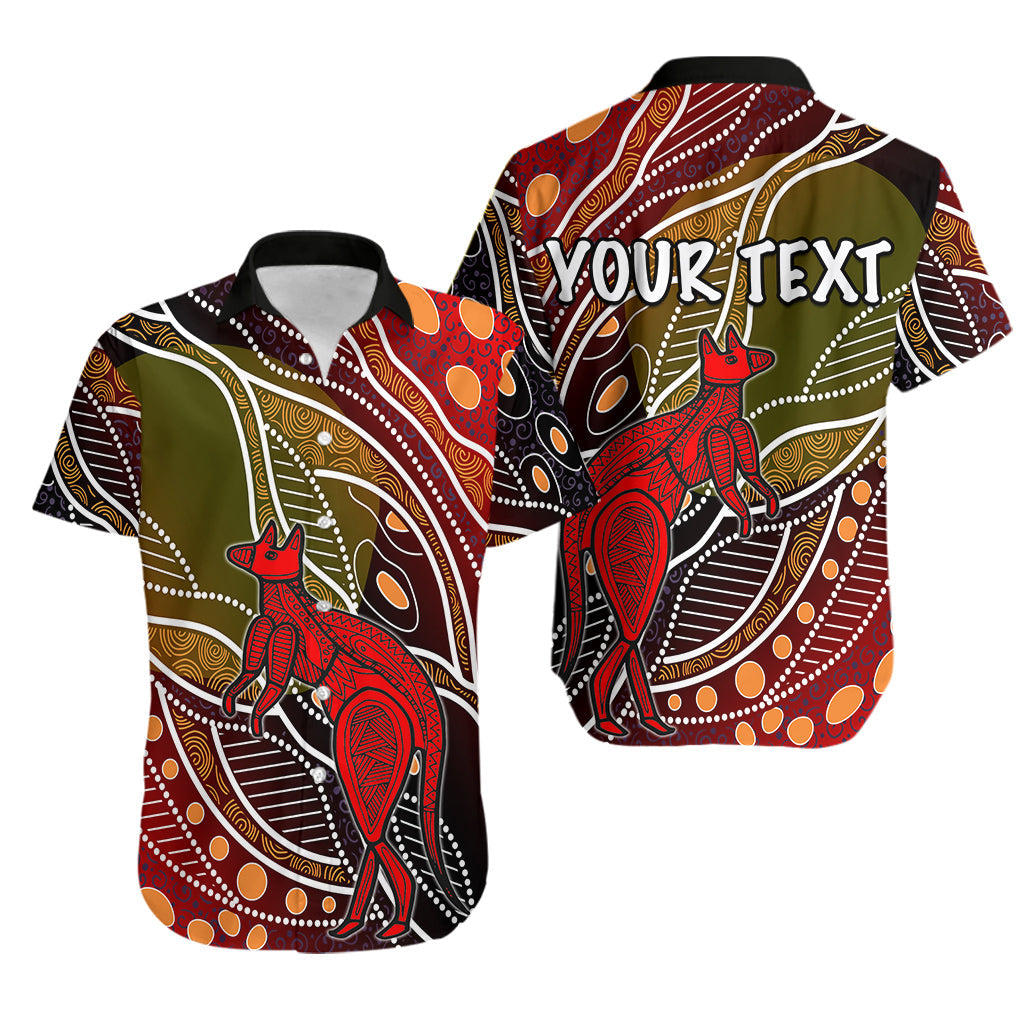 (Custom Personalised)Aboriginal Hawaiian Shirt Kangaroo Australia LT6 - Vibe Hoodie