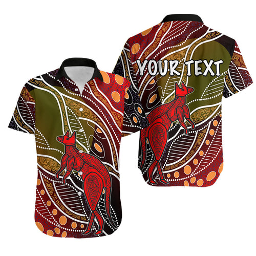 (Custom Personalised)Aboriginal Hawaiian Shirt Kangaroo Australia LT6 - Vibe Hoodie