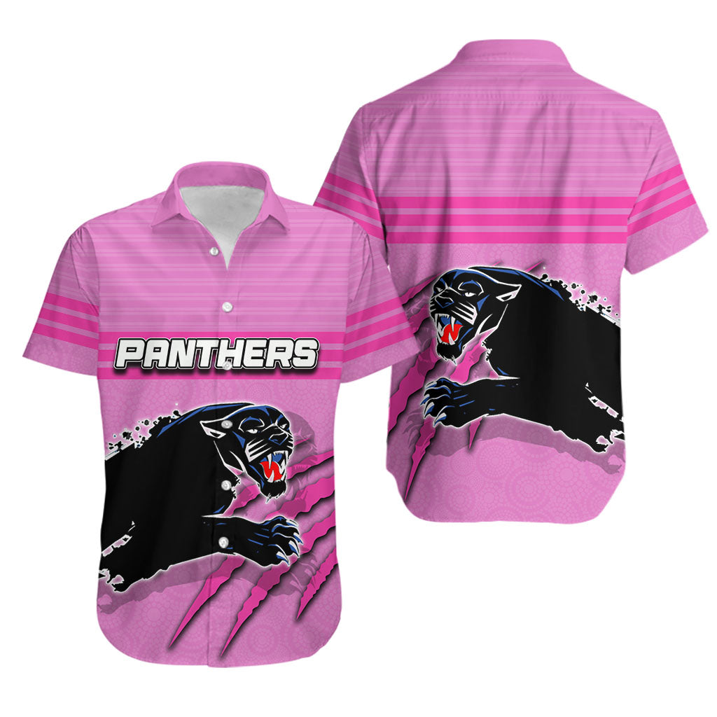 Panthers Hawaiian Shirt Aboriginal Dot Patterns Pink Style LT6 - Vibe Hoodie