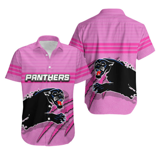 Panthers Hawaiian Shirt Aboriginal Dot Patterns Pink Style LT6 - Vibe Hoodie
