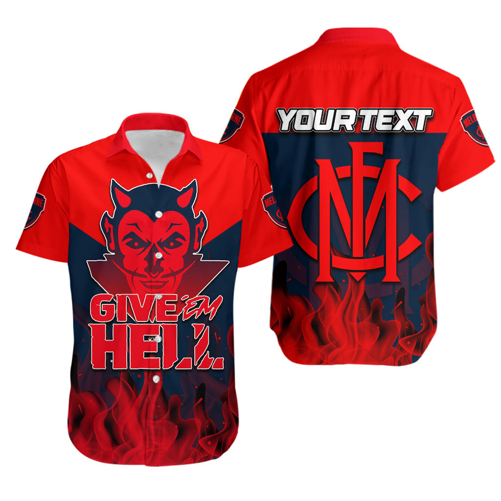(Custom Personalised) Demons Hawaiian Shirt-GIVE 'EM HELL