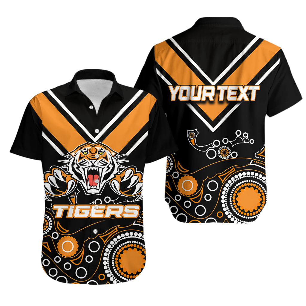 (Custom Personalised)Wests Tigers Hawaiian Shirt Aboriginal Symbol LT6 - Vibe Hoodie