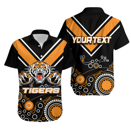 (Custom Personalised)Wests Tigers Hawaiian Shirt Aboriginal Symbol LT6 - Vibe Hoodie
