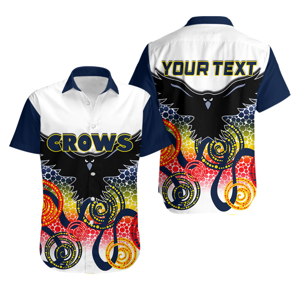 (Custom Personalised) Adelaide Crows Hawaiian Shirt Indigenous  White Color LT6 - Vibe Hoodie