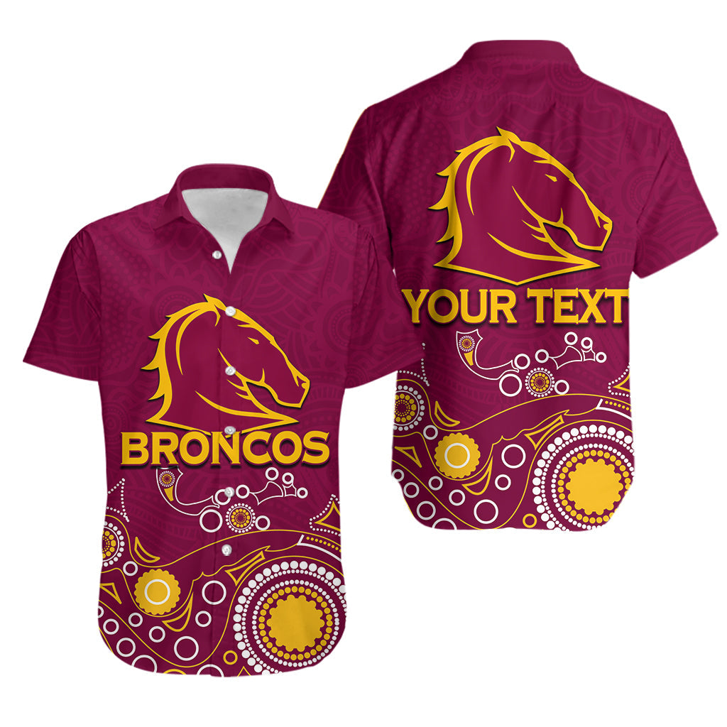 (Custom Personalised)Brisbane Broncos Hawaiian Shirt Aboriginal Symbol LT6 - Vibe Hoodie
