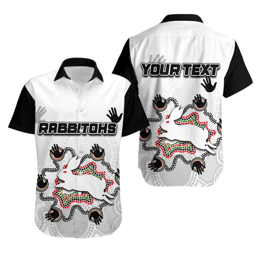 (Custom Personalised) South Sydney Rabbitohs Hawaiian Shirt Aboriginal Hand LT6 - Vibe Hoodie