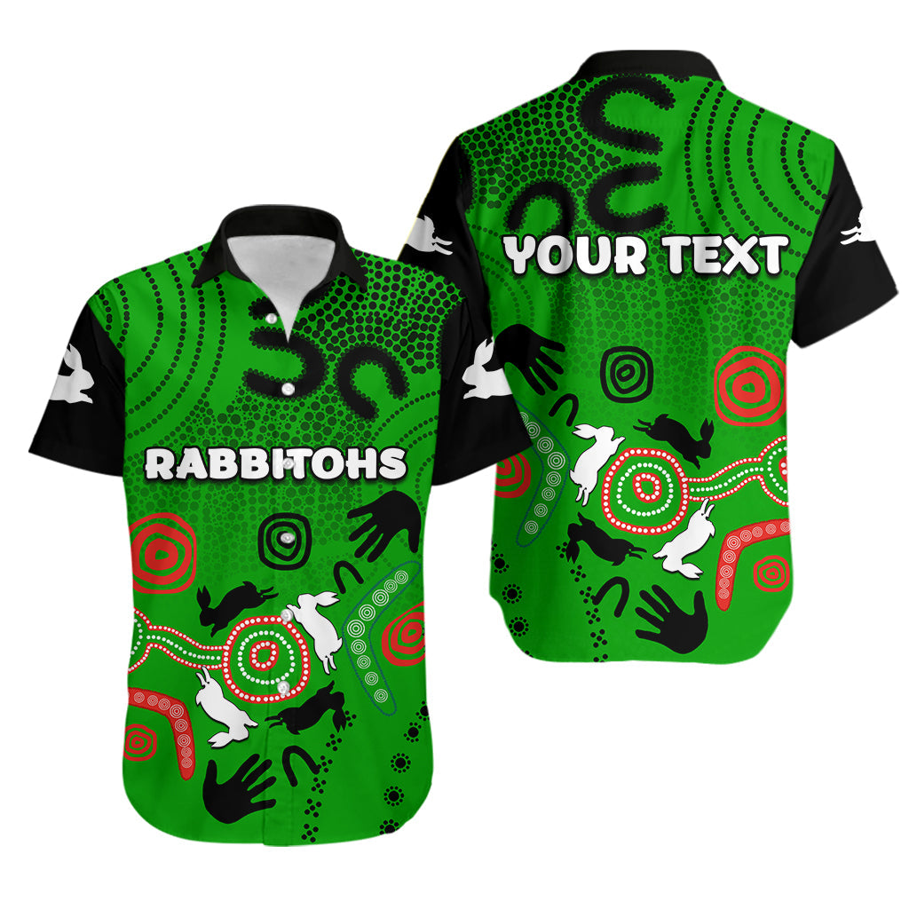 (Custom Personalised)South Sydney Rabbitohs Indigenous Hawaiian Shirt No.3 LT6 - Vibe Hoodie