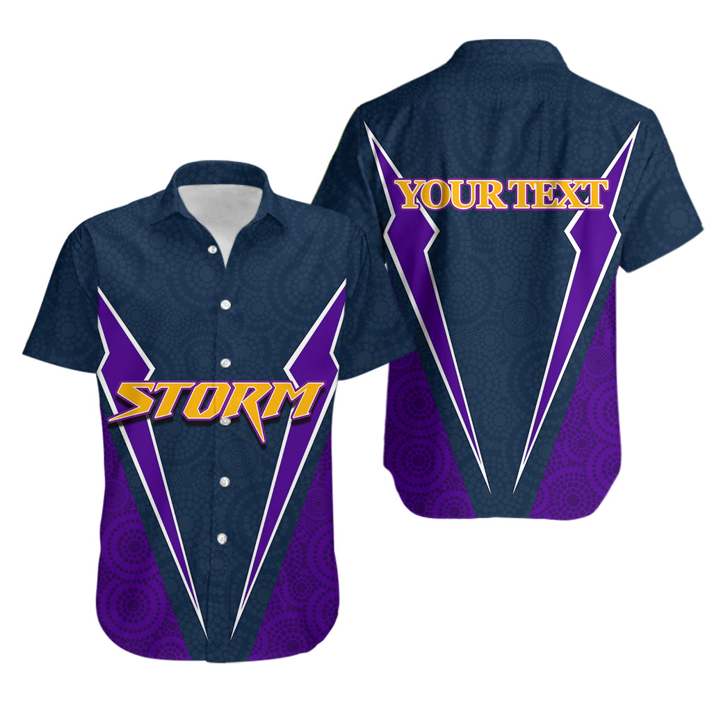 (Custom Personalised)Melbourne Storm Hawaiian Shirt Aboriginal Dot Circles Patterns LT6 - Vibe Hoodie