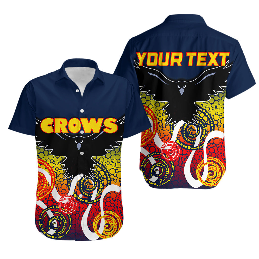 (Custom Personalised)Adelaide Crows Hawaiian Shirt Indigenous Blue Color LT6 - Vibe Hoodie