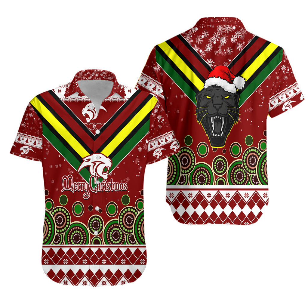 aboriginal-christmas-black-panther-with-santa-hat-hawaiian-shirt