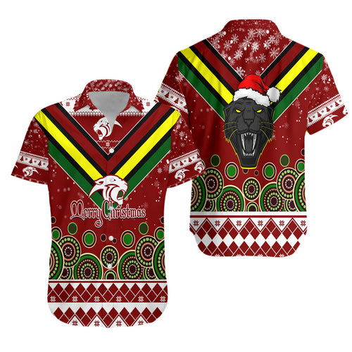 aboriginal-christmas-black-panther-with-santa-hat-hawaiian-shirt