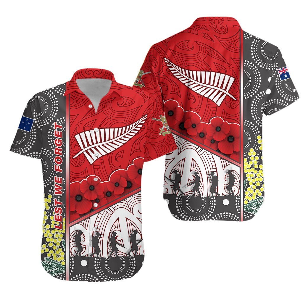 anzac-day-lest-we-forget-hawaiian-shirt-australia-indigenous-and-new-zealand-maori-red