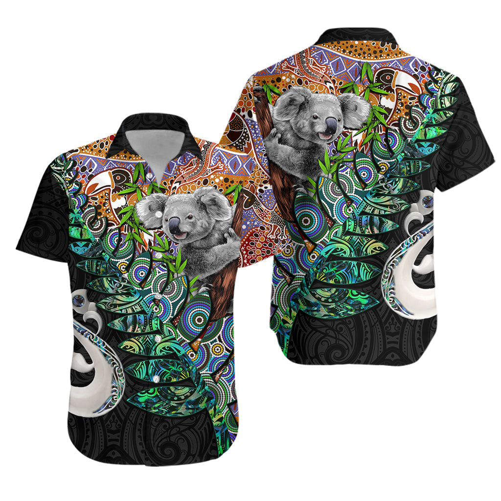New Zealand Maori Manaia and Australian Aboriginal Koala Hawaiian Shirt LT4 - Vibe Hoodie