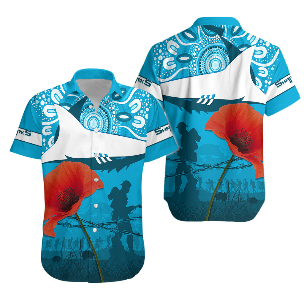 sharkies-rugby-hawaiian-shirt-anzac-day-barb-wire-style
