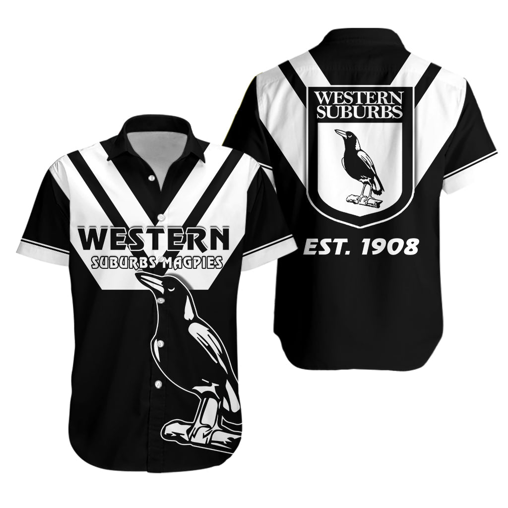 Western Suburbs Magpies Hawaiian Shirt the One and Only - Vibe Hoodie